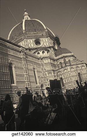 Low angle view of a cathedral, Duomo Santa Maria Del Fiore, Florence, Tuscany, Italy View Large Photo Image Stock Image - Low angle view of a cathedral, Duomo Santa Maria Del Fiore, Florence, Tuscany, Italy. Fotosearch