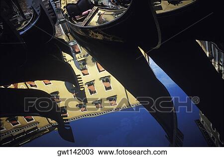 Reflection of boats and a building in water, Italy View Large Photo Image Stock Image - Reflection of boats and a building in water, Italy. Fotosearch