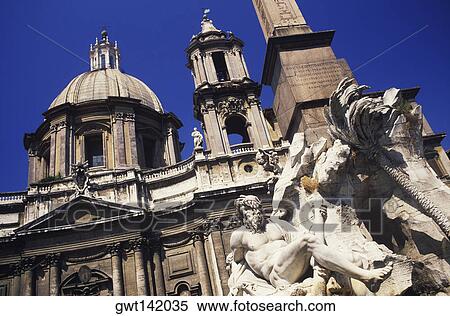 Statue in front of a building, Rome, Italy View Large Photo Image Stock Photography - Statue in front of a building, Rome, Italy. Fotosearch