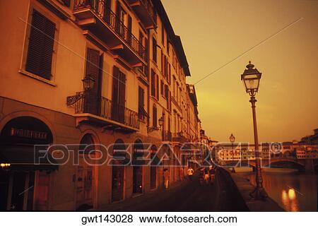 Buildings along a river, Ponte Vecchio, Florence, Italy View Large Photo Image Stock Photo - Buildings along a river, Ponte Vecchio, Florence, Italy. Fotosearch
