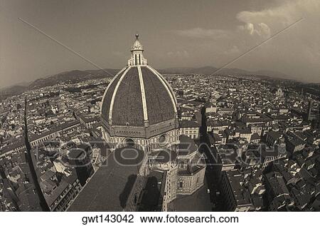 High angle view of buildings in a city, Duomo Santa Maria Del Fiore, Florence, Italy View Large Photo Image Stock Image - High angle view of buildings in a city, Duomo Santa Maria Del Fiore, Florence, Italy. Fotosearch