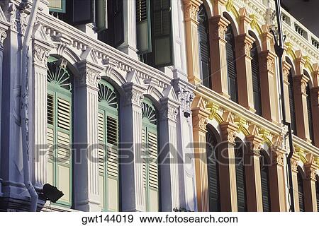 Low angle view of a building in a city, Singapore View Large Photo Image Stock Photo - Low angle view of a building in a city, Singapore. Fotosearch