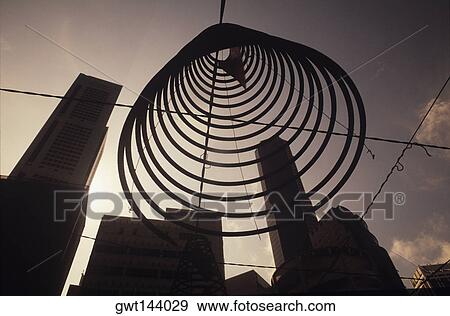 Stock Photo - Low angle view of a spiral structure, Singapore. Fotosearch