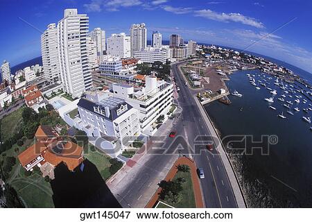 Stock Photo - High angle view of buildings in a city. Fotosearch