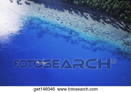 Aerial view of a boat in the ocean, Hawaii, USA View Large Photo Image Stock Photograph - Aerial view of a boat in the ocean, Hawaii, USA. Fotosearch