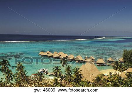 High angle view of beach huts, Hawaii, USA View Large Photo Image Stock Photo - High angle view of beach huts, Hawaii, USA. Fotosearch
