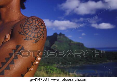 Close-up of tattoo's on a man arm's, Hawaii, USA View Large Photo Image Picture - Close-up of tattoo's on a man arm's, Hawaii, USA. Fotosearch