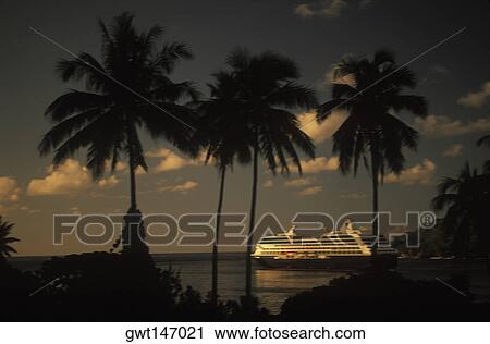 Cruise ship in the ocean, Hawaii, USA View Large Photo Image Stock Image - Cruise ship in the ocean, Hawaii, USA. Fotosearch