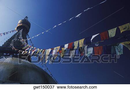 Low angle view of a stupa View Large Photo Image Stock Photo - Low angle view of a stupa. Fotosearch