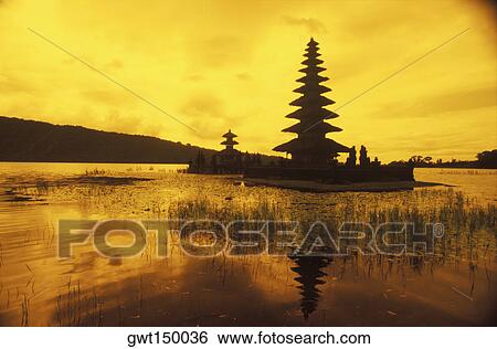 Reflection of a pagoda in the lake View Large Photo Image Stock Photograph - Reflection of a pagoda in the lake. Fotosearch