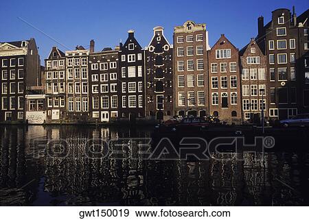 Stock Photo - Skyscrapers at the waterfront. Fotosearch