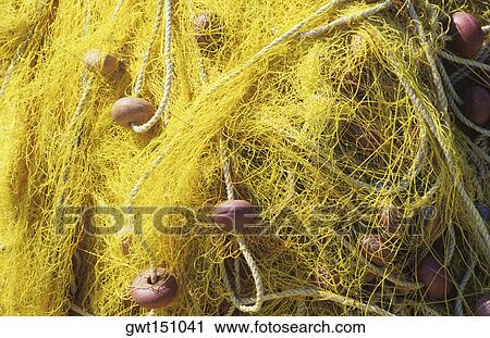 Stock Image - Close-up of a fishing net. Fotosearch