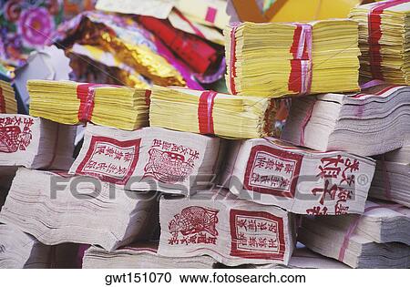 Close-up of bundles of papers View Large Photo Image Stock Image - Close-up of bundles of papers. Fotosearch
