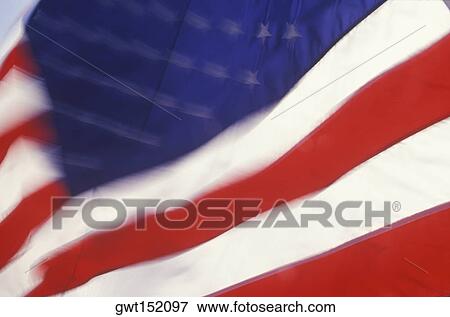 Close-up of an American flag View Large Photo Image Stock Photo - Close-up of an American flag. Fotosearch