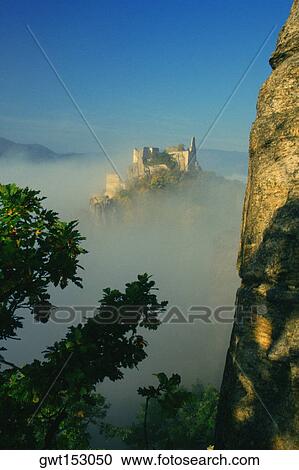 High angle view of a fort overcast by fog, Durnstein, Wachau, Austria View Large Photo Image Stock Image - High angle view of a fort overcast by fog, Durnstein, Wachau, Austria. Fotosearch