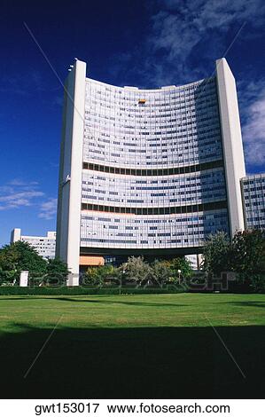 Low angle view of a building, Vienna International Center, Vienna, Austria View Large Photo Image Stock Photo - Low angle view of a building, Vienna International Center, Vienna, Austria. Fotosearch