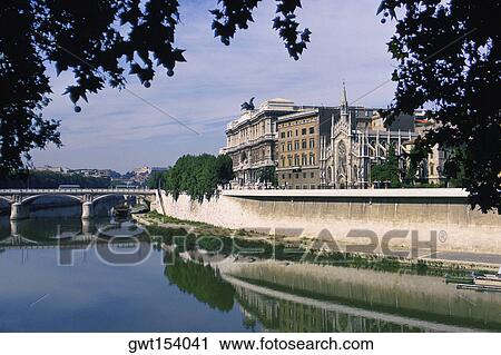 Bridge across a river, Tiber River, Rome, Italy View Large Photo Image Stock Image - Bridge across a river, Tiber River, Rome, Italy. Fotosearch