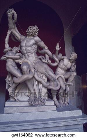 Close-up of statues in a museum, Statue of lagoon and his sons, Vatican Museums, Vatican City View Large Photo Image Stock Image - Close-up of statues in a museum, Statue of lagoon and his sons, Vatican Museums, Vatican City. Fotosearch