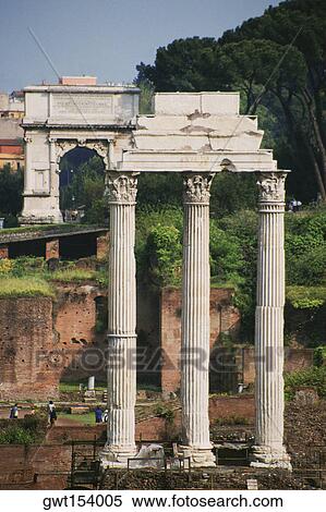 Columns of an old ruin, Roman Forum, Rome, Italy View Large Photo Image Stock Photography - Columns of an old ruin, Roman Forum, Rome, Italy. Fotosearch