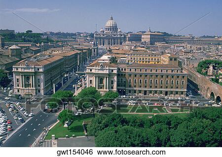 High angle view of buildings in a city, Rome, Italy View Large Photo Image Stock Photograph - High angle view of buildings in a city, Rome, Italy. Fotosearch