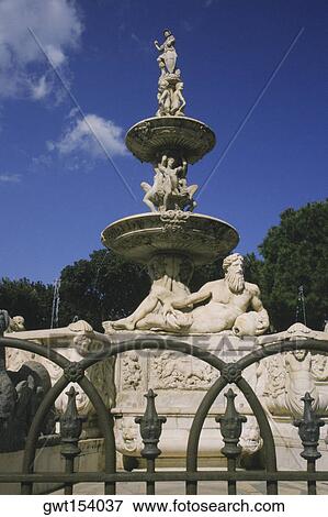 Low angle view of a fountain, Fontana di Orione, Messina, Sicily, Italy View Large Photo Image Stock Photo - Low angle view of a fountain, Fontana di Orione, Messina, Sicily, Italy. Fotosearch