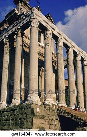 Low angle view of columns, Rome, Italy View Large Photo Image Stock Photo - Low angle view of columns, Rome, Italy. Fotosearch
