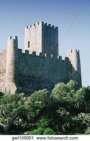 Low angle view of a castle, Fortress of Almoural, Portugal View Large Photo Image Stock Image - Low angle view of a castle, Fortress of Almoural, Portugal. Fotosearch