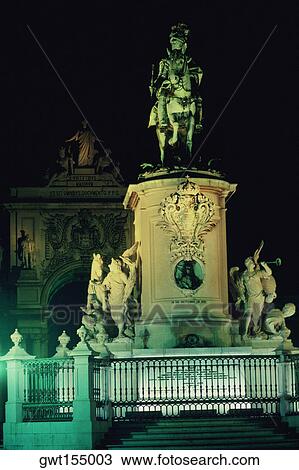 Low angle view of a monument, Black Horse Monument, Lisbon, Portugal View Large Photo Image Stock Image - Low angle view of a monument, Black Horse Monument, Lisbon, Portugal. Fotosearch