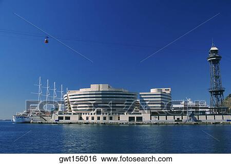 Buildings at the waterfront, Barcelona, Catalonia, Spain View Large Photo Image Stock Photograph - Buildings at the waterfront, Barcelona, Catalonia, Spain. Fotosearch