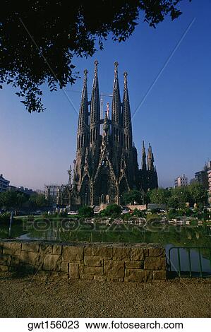 Cathedral in a city, Sagrada Familia, Barcelona, Catalonia, Spain View Large Photo Image Stock Image - Cathedral in a city, Sagrada Familia, Barcelona, Catalonia, Spain. Fotosearch