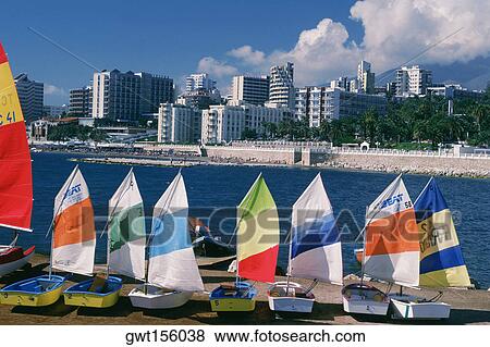 High angle view of sailboats on the beach, Torremolinos, Andalusia, Spain View Large Photo Image Stock Photo - High angle view of sailboats on the beach, Torremolinos, Andalusia, Spain. Fotosearch