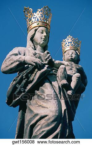 Low angle view of a statue, Virgin Mary, Burgos Cathedral, Burgos, Spain View Large Photo Image Stock Photo - Low angle view of a statue, Virgin Mary, Burgos Cathedral, Burgos, Spain. Fotosearch