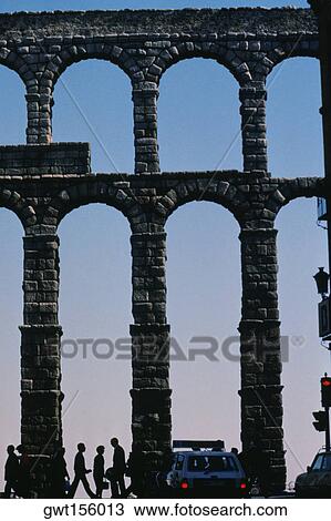 Tourist near roman aqueducts, Segovia, Spain View Large Photo Image Stock Image - Tourist near roman aqueducts, Segovia, Spain. Fotosearch