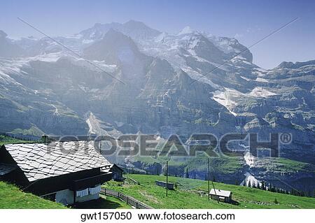 Low angle view of mountains, Jungfrau, Berne Canton, Switzerland View Large Photo Image Stock Image - Low angle view of mountains, Jungfrau, Berne Canton, Switzerland. Fotosearch