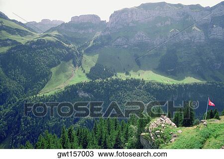 Panoramic view of mountains, Swiss Alps, Switzerland View Large Photo Image Stock Image - Panoramic view of mountains, Swiss Alps, Switzerland. Fotosearch