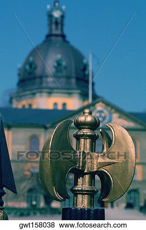 Close-up of a fence post with a palace in the background, Royal Palace, Stockholm, Sweden View Large Photo Image Stock Photo - Close-up of a fence post with a palace in the background, Royal Palace, Stockholm, Sweden. Fotosearch