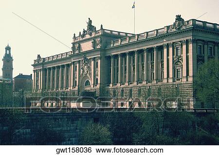 Facade of a palace, Royal Palace, Stockholm, Sweden View Large Photo Image Stock Photograph - Facade of a palace, Royal Palace, Stockholm, Sweden. Fotosearch