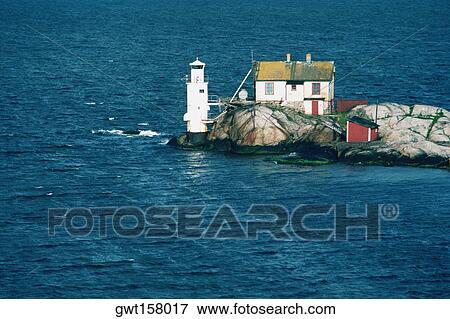 Lighthouse on the coast, Gothenburg, Sweden View Large Photo Image Stock Photo - Lighthouse on the coast, Gothenburg, Sweden. Fotosearch