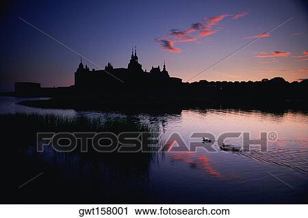 Silhouette of a castle, Kalmar Castle, Smaland, Sweden View Large Photo Image Stock Image - Silhouette of a castle, Kalmar Castle, Smaland, Sweden. Fotosearch