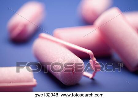 Close-up of hair curlers View Large Photo Image Stock Photo - Close-up of hair curlers. Fotosearch