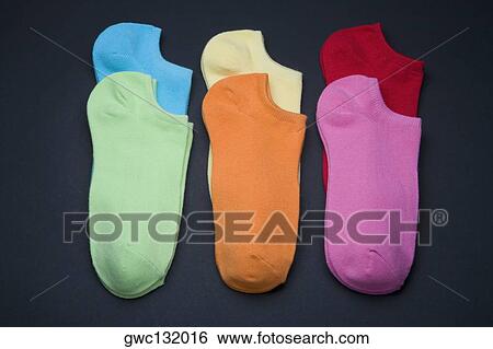 Stock Photograph - Close-up of six pairs of socks. Fotosearch
