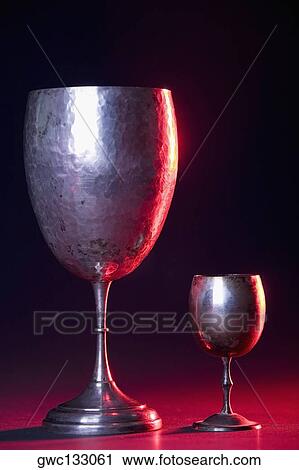 Close-up of two wine goblets View Large Photo Image Stock Image - Close-up of two wine goblets. Fotosearch