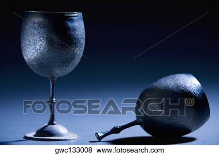 Close-up of two wine goblets View Large Photo Image Stock Photo - Close-up of two wine goblets. Fotosearch