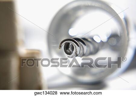 Close-up of a corkscrew View Large Photo Image Stock Photo - Close-up of a corkscrew. Fotosearch