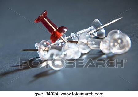 Close-up of thumbtacks View Large Photo Image Picture - Close-up of thumbtacks. Fotosearch