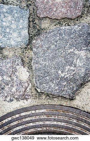 Stock Photo - Close-up of a stone wall. Fotosearch