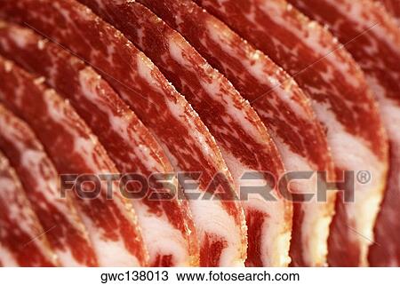 Close-up of ham slices View Large Photo Image Stock Image - Close-up of ham slices. Fotosearch