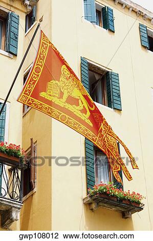 Low angle view of a flag, Venice, Veneto, Italy View Large Photo Image Stock Image - Low angle view of a flag, Venice, Veneto, Italy. Fotosearch