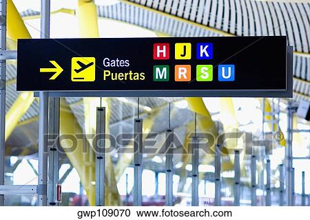 Close-up of information board at an airport, Madrid, Spain View Large Photo Image Stock Image - Close-up of information board at an airport, Madrid, Spain. Fotosearch
