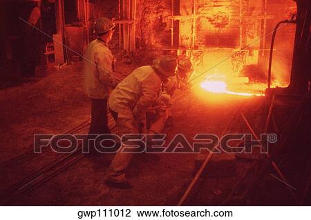 Stock Image - Copper smelting, Ilo, Peru. Fotosearch